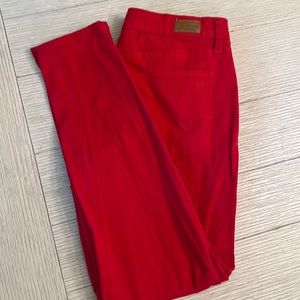 Crown and Ivy Red Pants High-Rise Skinny Size 8R